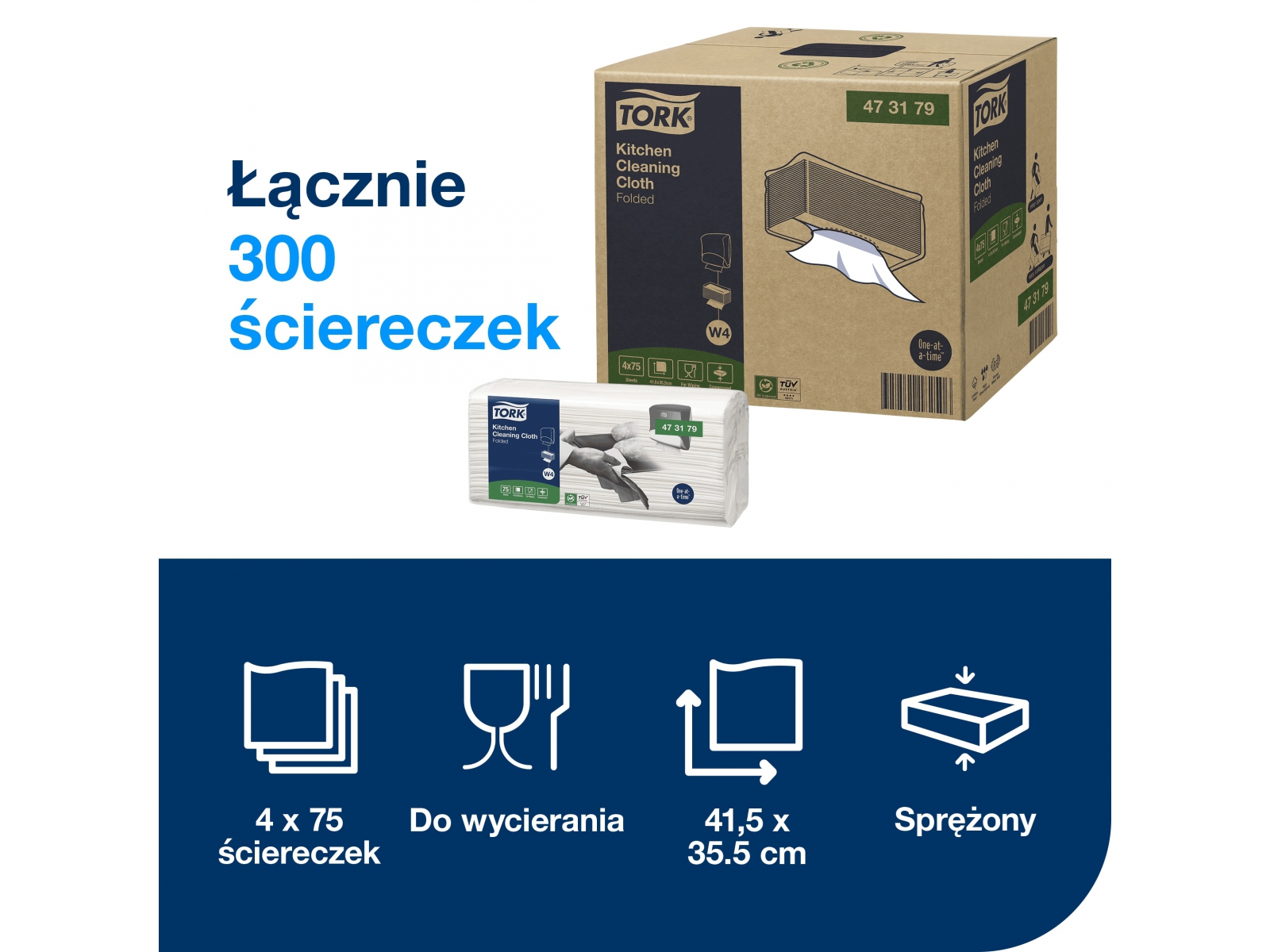Czyściwo TORK 473179 Kitchen Cleaning 4x A75